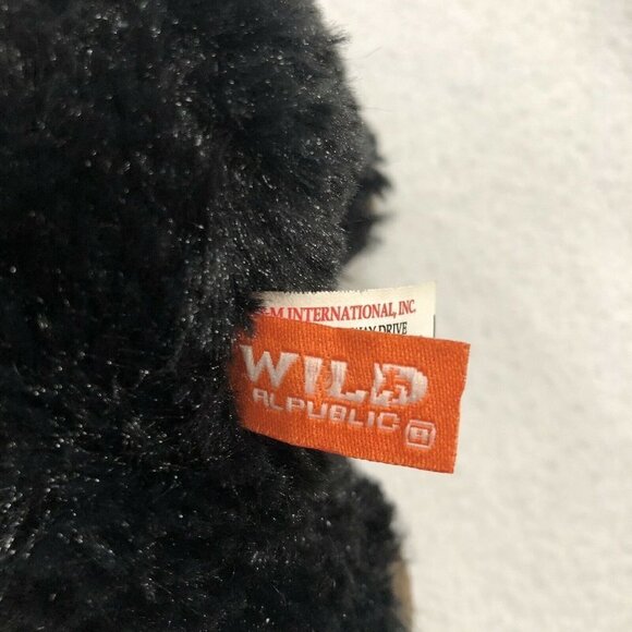 Wild Republic Black Monkey 8” Plush Ape Gorilla Chimpanzee Realistic Toy Sitting - Picture 12 of 12